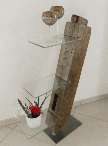 Deko Glasregal. Kunst in Holz und Glas - Atelier Grillo
